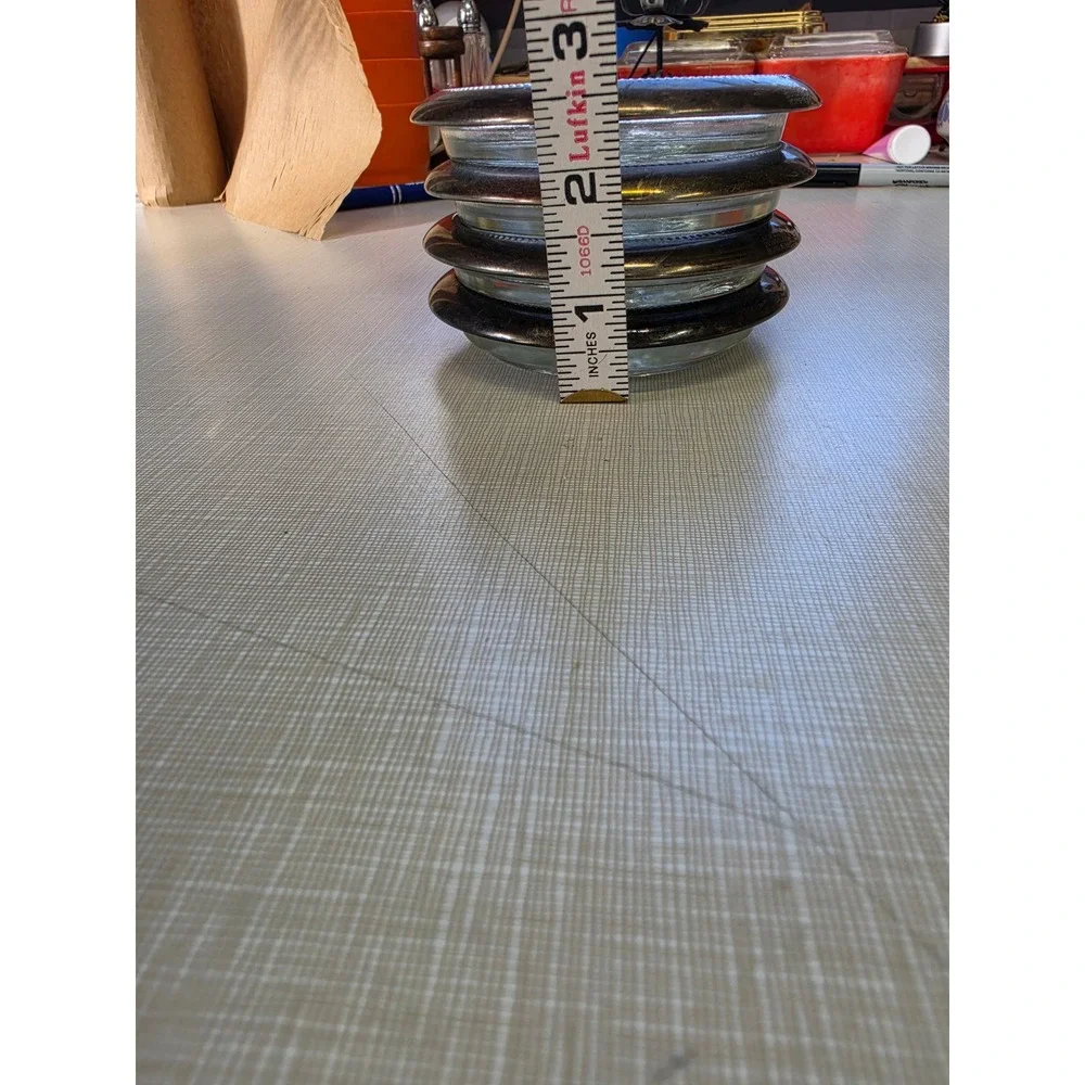 Leonard Silverplated Glass Coasters Set of 4 Starburst Pattern Vintage Hong Kong